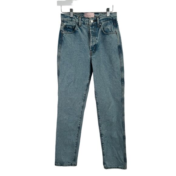Revice Light Wash Button Fly Straight Leg Jeans High Rise Mom 90s Womens Size 25 - Picture 1 of 8